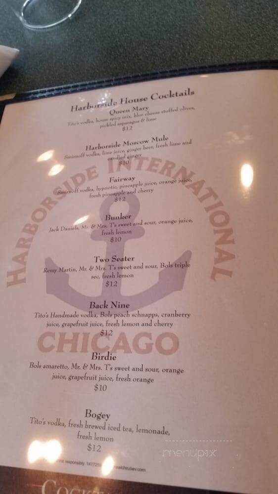 The Pier at Harborside - Chicago, IL menu_pic