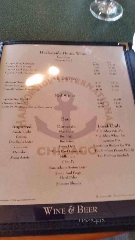 The Pier at Harborside - Chicago, IL menu_pic