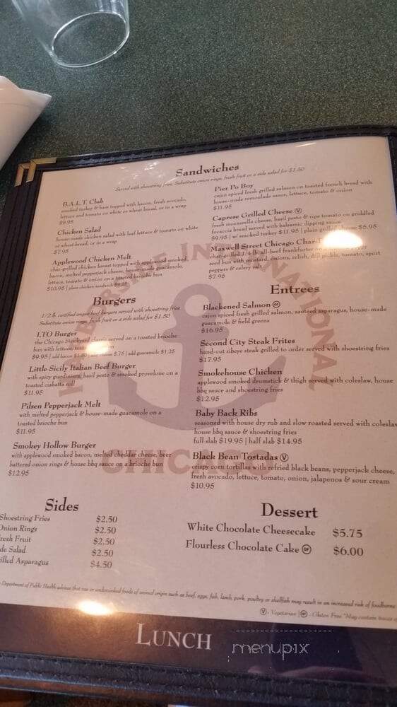 The Pier at Harborside - Chicago, IL menu_pic