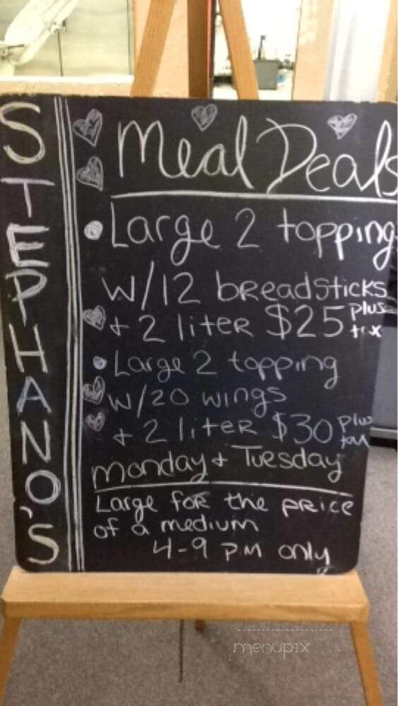Stephano's Pizzeria - Crown Point, IN menu_pic