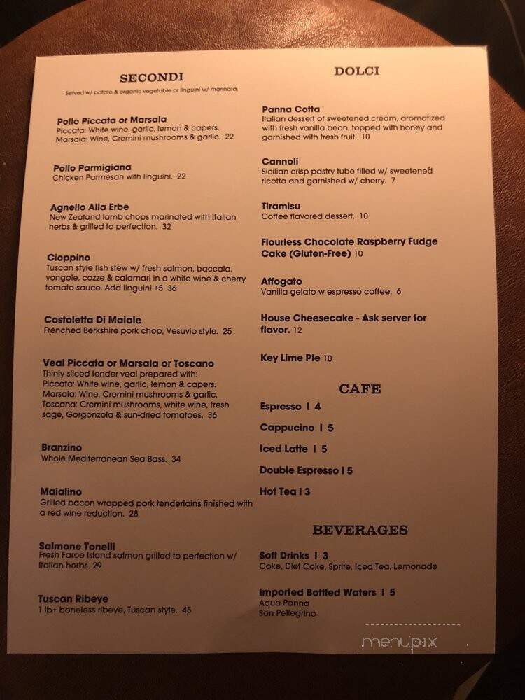 Trattoria Tonelli - Michigan City, IN menu_pic