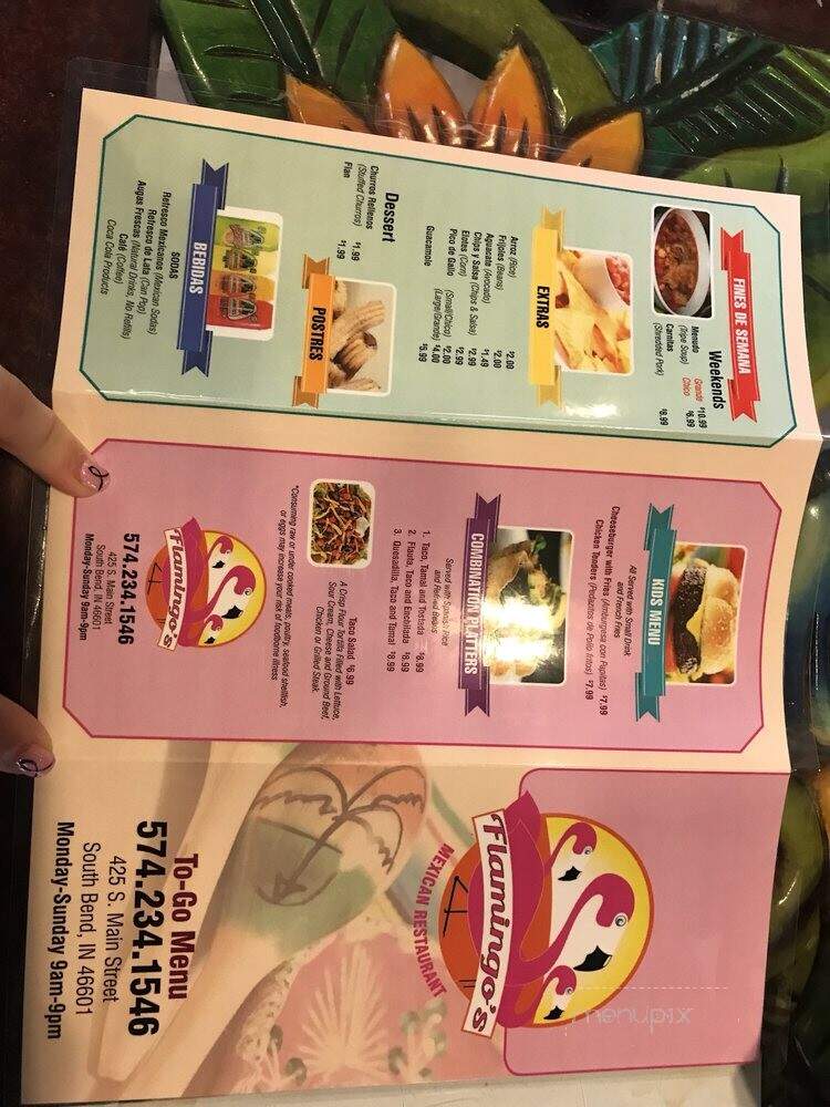 Flamingo's Mexican Restaurant - South Bend, IN menu_pic