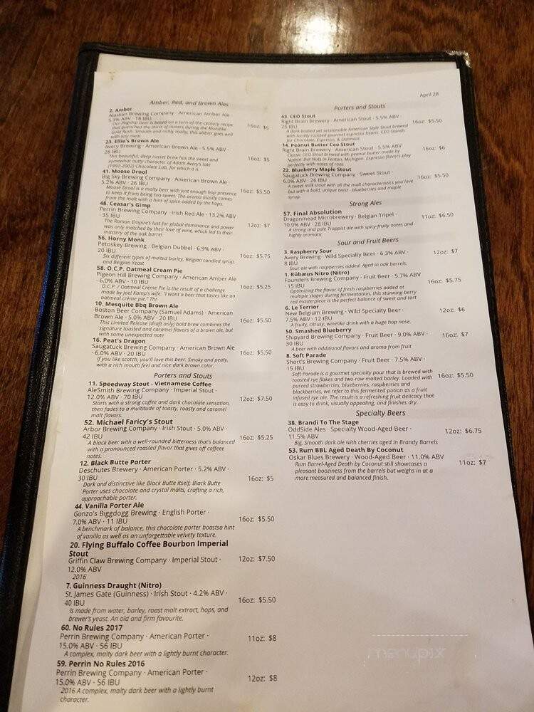 Shelby Pub & Grill - Shelby, MI menu_pic