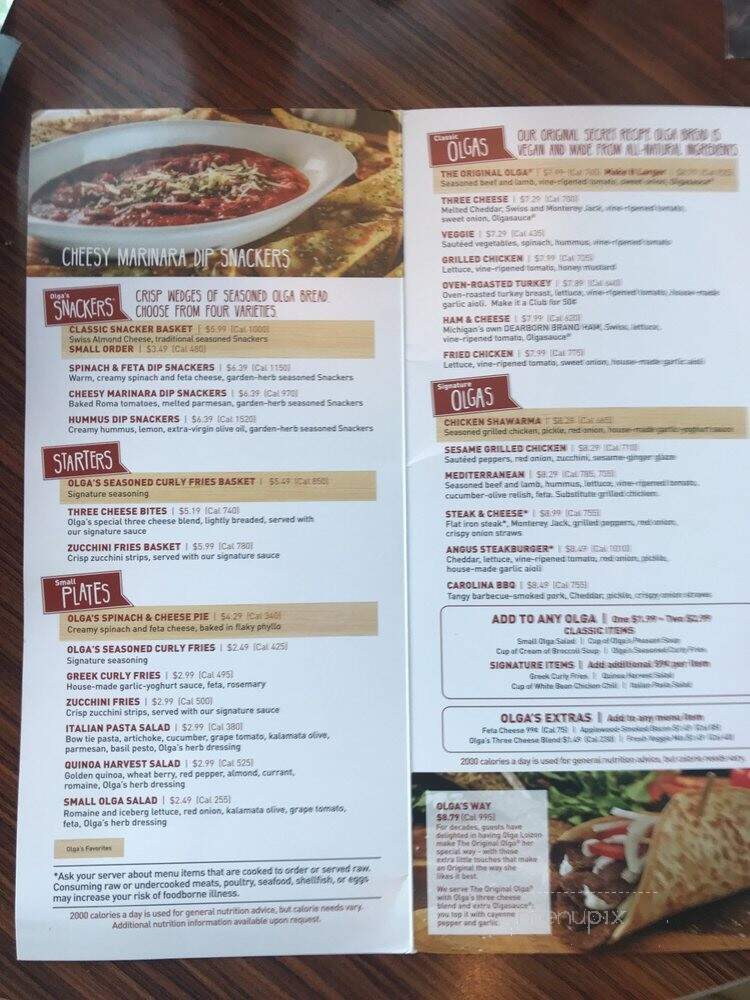 Olga's Kitchen - Canton, MI menu_pic