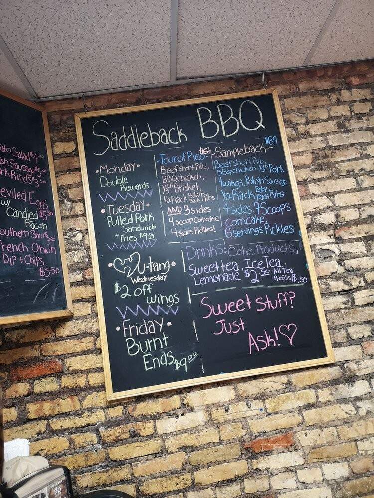 Saddleback BBQ - Lansing, MI menu_pic