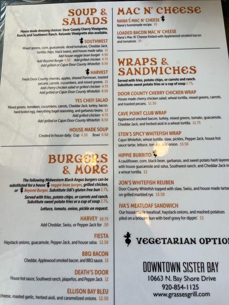 Grasse's Grill - Sister Bay, WI