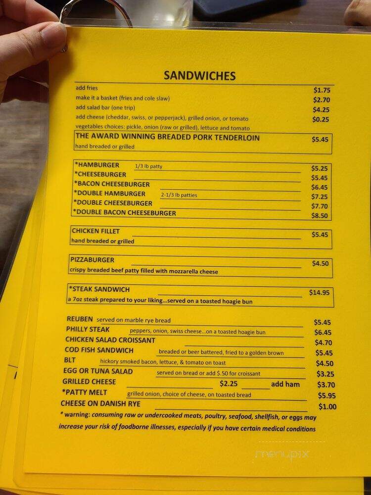 Darrel's Place - Hamlin, IA menu_pic