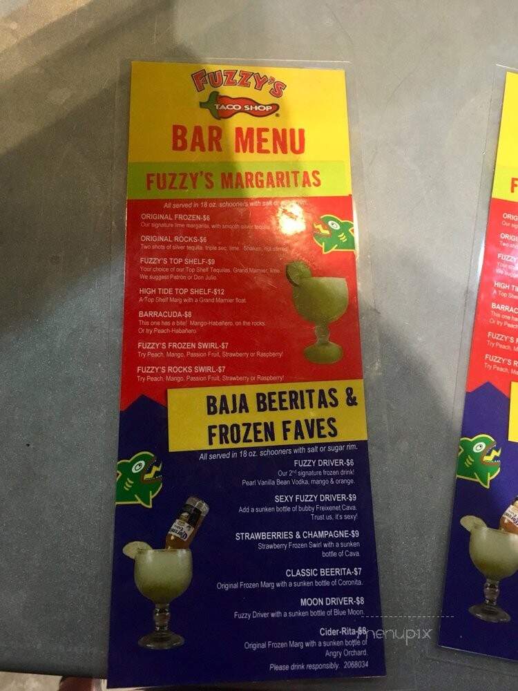 Fuzzy's Taco Shop - Ankeny, IA menu_pic