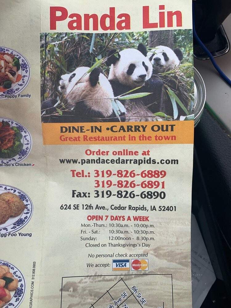 Panda Chinese Restaurant - Cedar Rapids, IA menu_pic