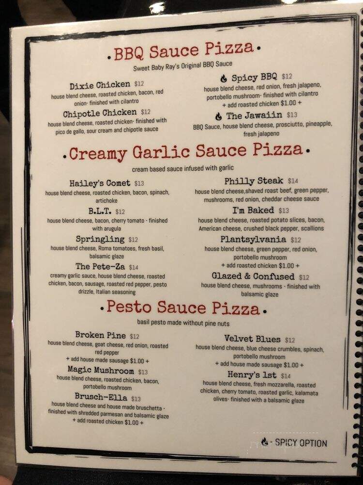 Broken Tree Pizza - Neenah, WI menu_pic