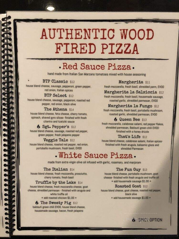Broken Tree Pizza - Neenah, WI menu_pic