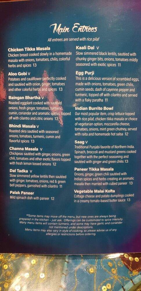 Delhi Belly Bistro - Winthrop Harbor, IL menu_pic