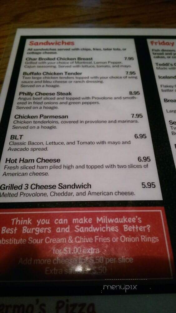 The Bull Shooter Saloon - Milwaukee, WI menu_pic