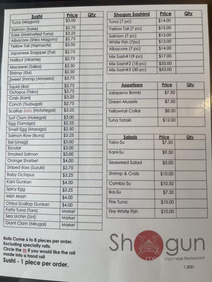 Izakaya 88 - Rockford, IL menu_pic