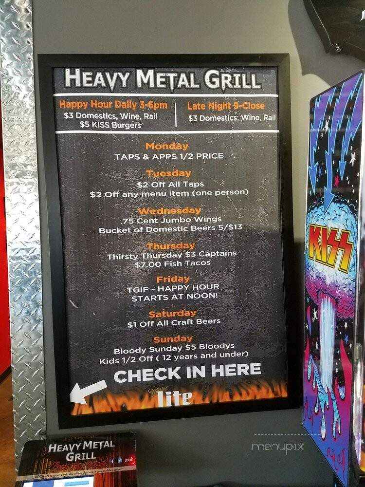 Heavy Metal Grill - Lakeville, MN menu_pic