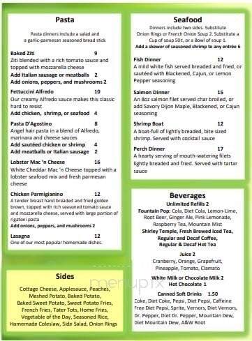 818 Club - Fremont, OH menu_pic