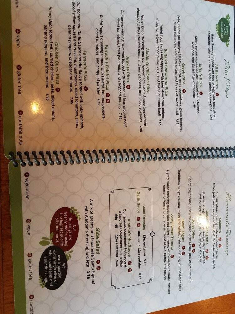 Aladdin's Eatery - Cleveland, OH menu_pic