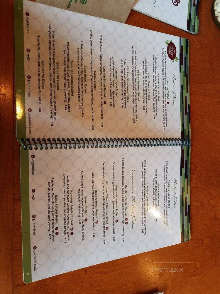 Aladdin's Eatery - Cleveland, OH menu_pic