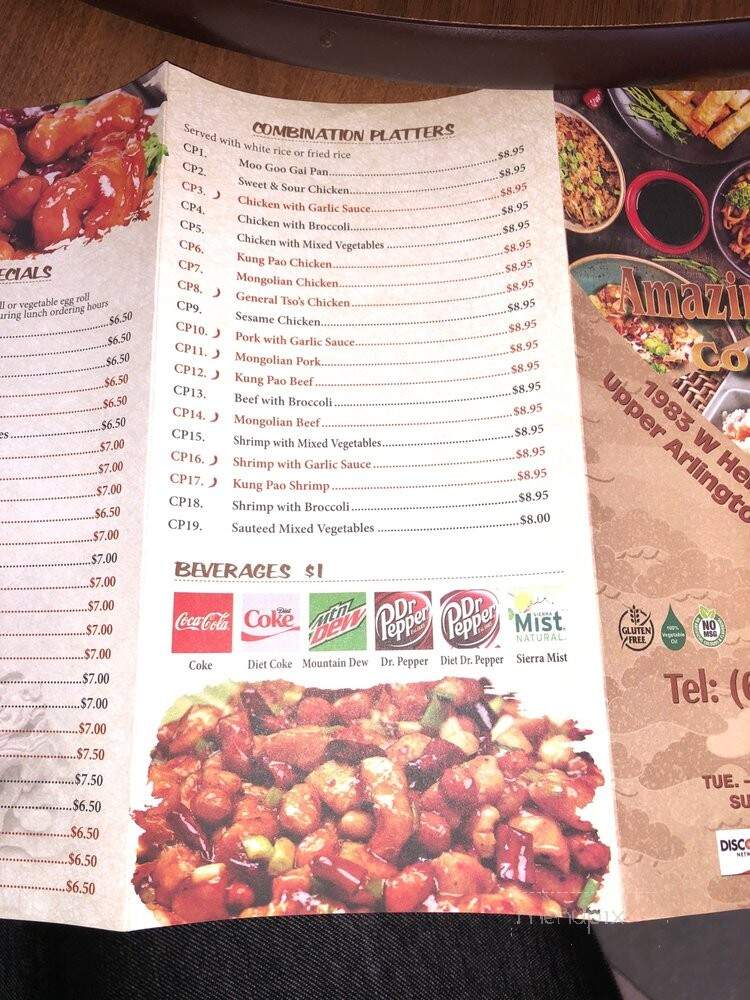Amazing Wok Chinese - Columbus, OH menu_pic