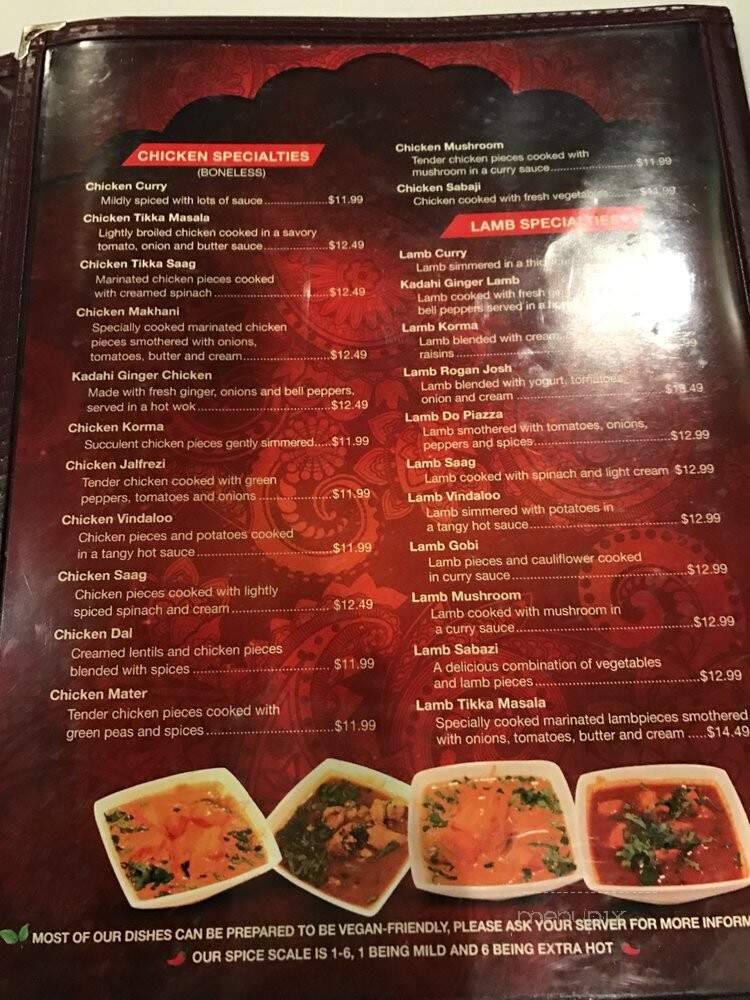 Amul India Restaurant - Dublin, OH menu_pic