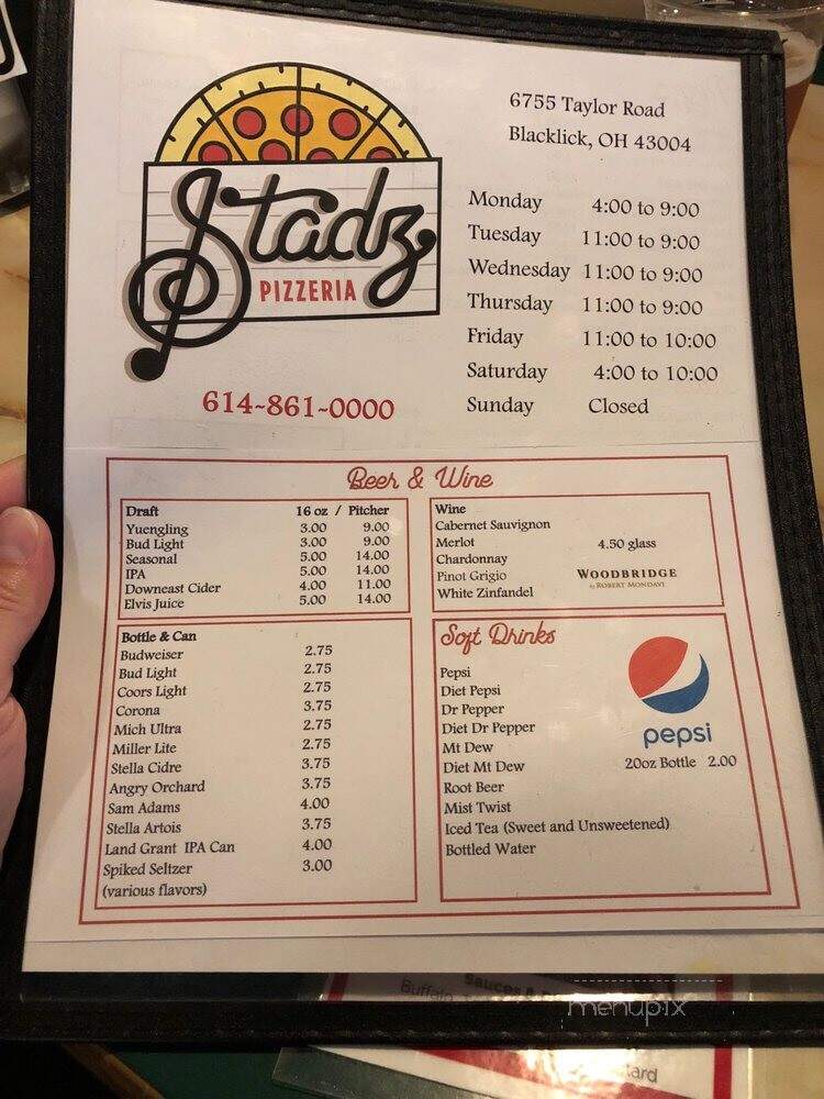 Big Cheese Pizzeria - Blacklick, OH menu_pic