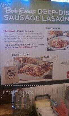 Bob Evans Restaurant - West Chester, OH menu_pic