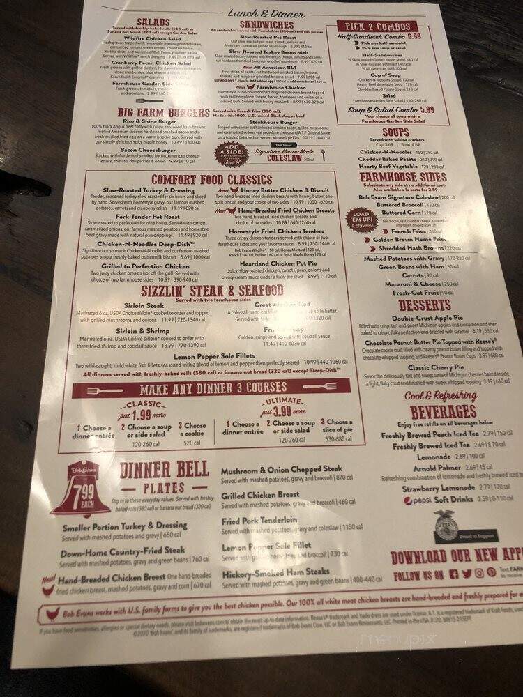 Bob Evans Restaurant - Springboro, OH menu_pic