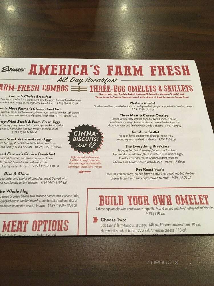 Bob Evans Restaurant - Groveport, OH menu_pic