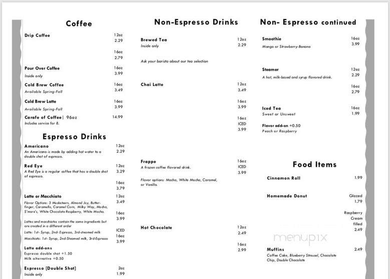 Brew Brothers Coffee - Ravenna, OH menu_pic