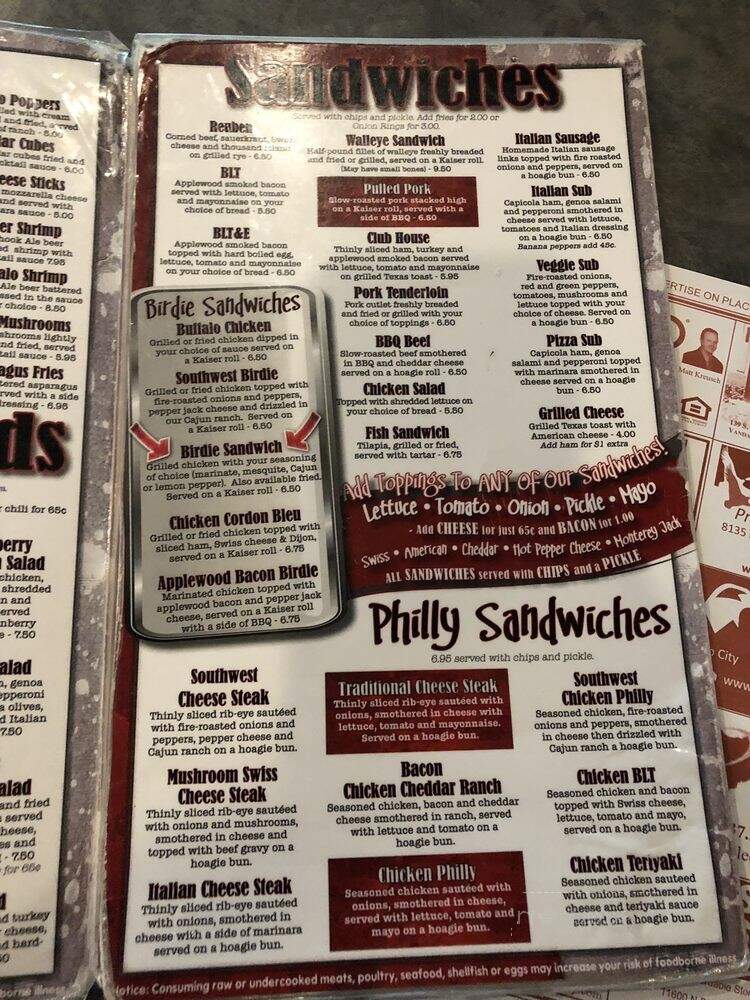 Bunkers Bar & Grill - Vandalia, OH menu_pic