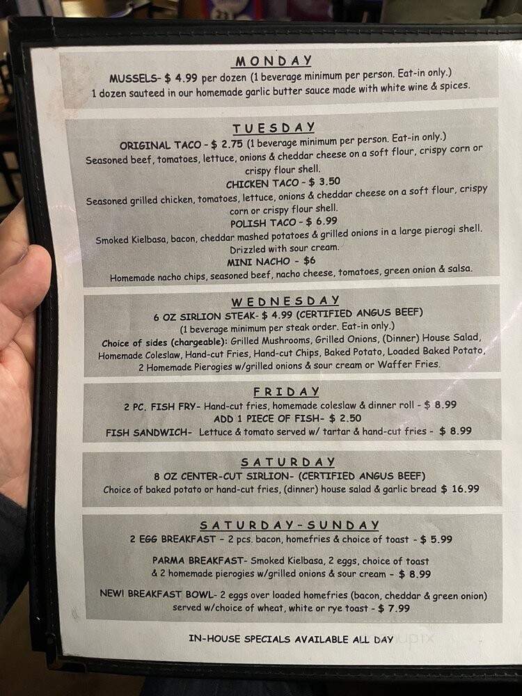 Characters - Cleveland, OH menu_pic