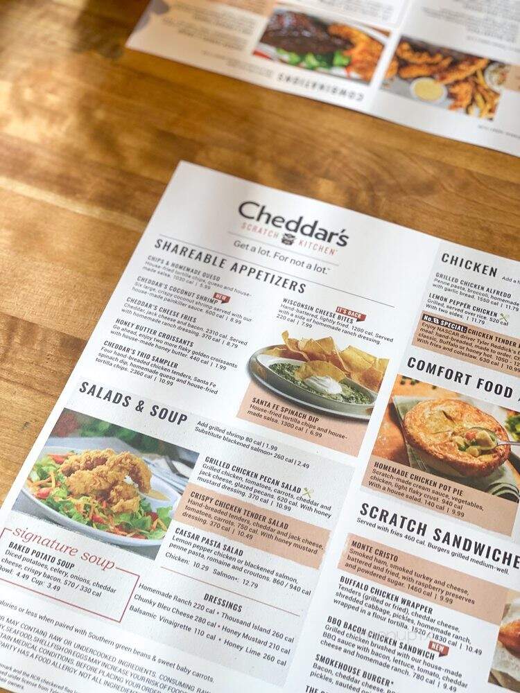 Cheddar's Casual Cafe - Findlay, OH menu_pic