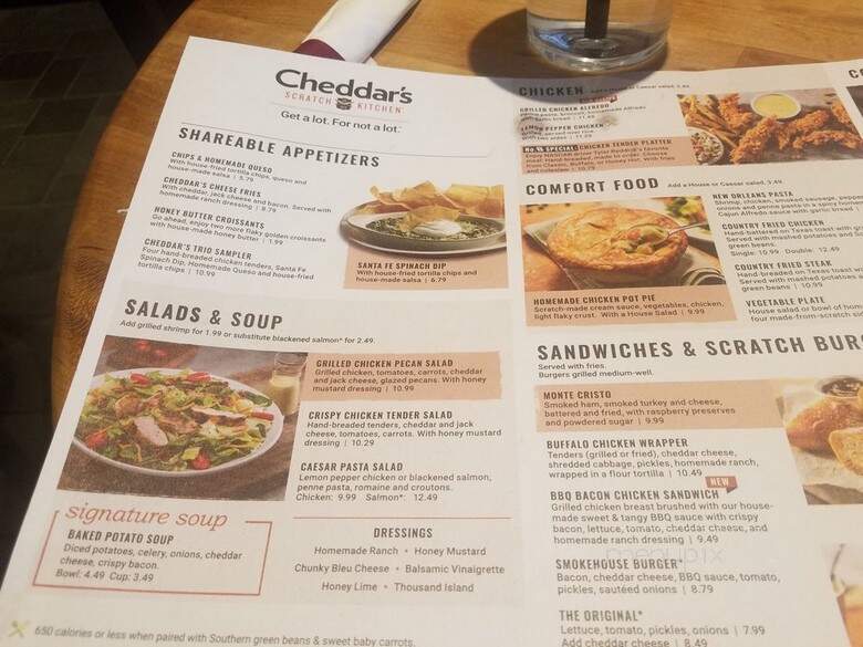 Cheddar's Casual Cafe - Mansfield, OH menu_pic