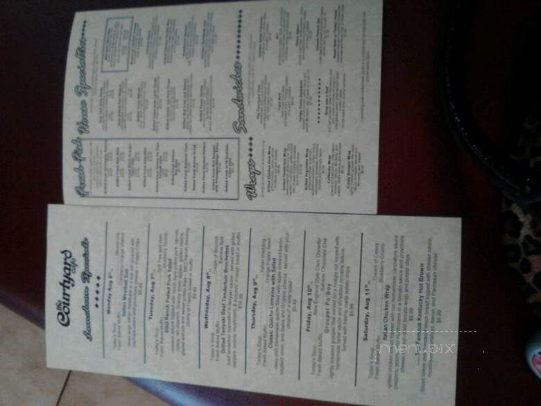 Courtyard Cafe - Cleveland, OH menu_pic