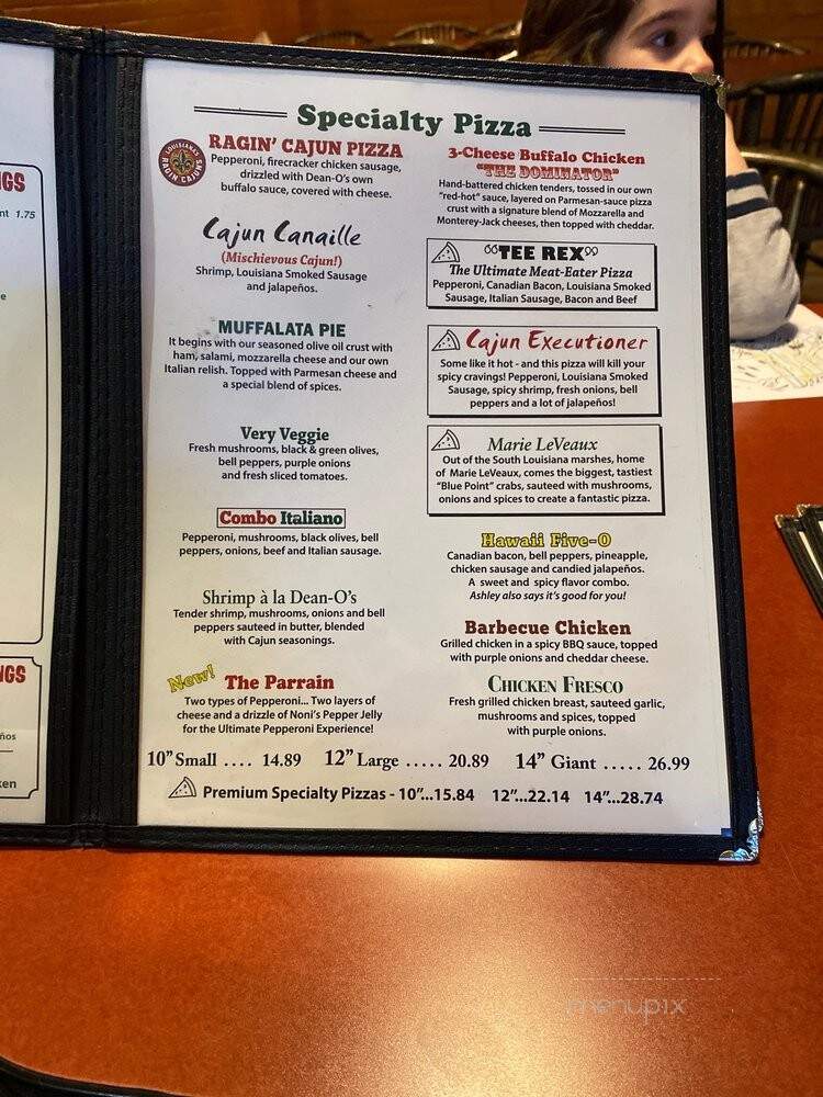 Dean'os Pizza - Hamilton, OH menu_pic