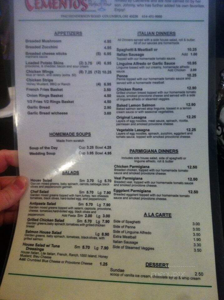 De-Arini's Villa - Columbus, OH menu_pic