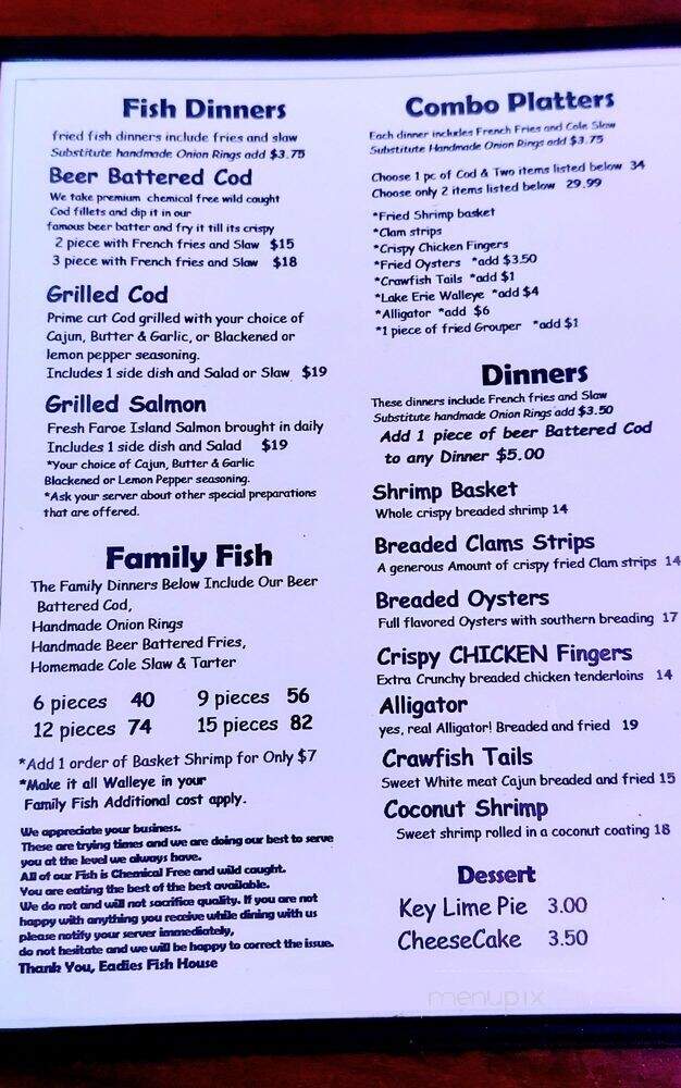 Eadies-Larenzo's Pdq Pizza - North Canton, OH menu_pic