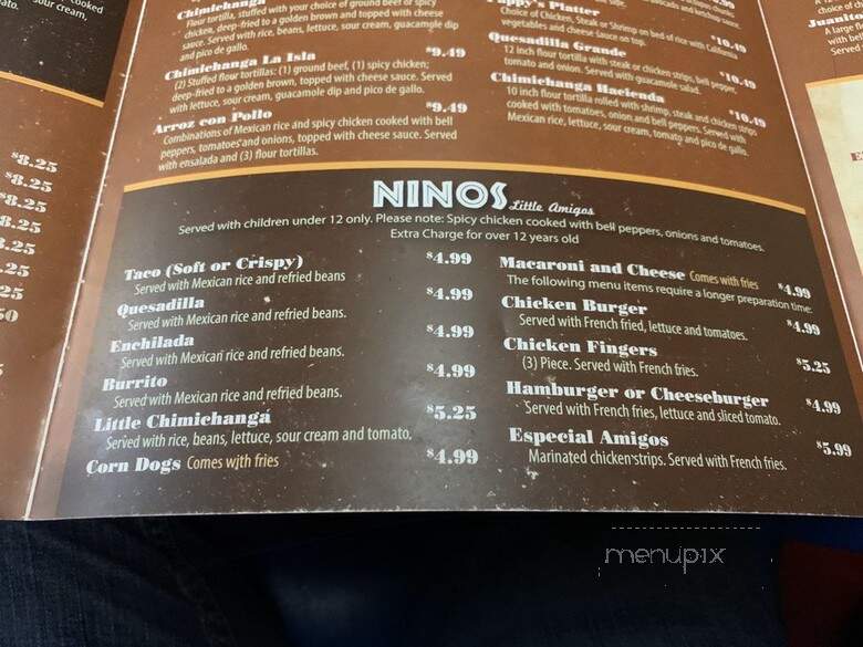 El Mexico Antiguo - Van Wert, OH menu_pic