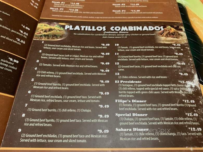 El Mexico Antiguo - Van Wert, OH menu_pic