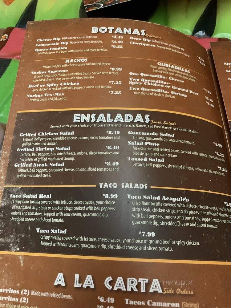 El Mexico Antiguo - Van Wert, OH menu_pic