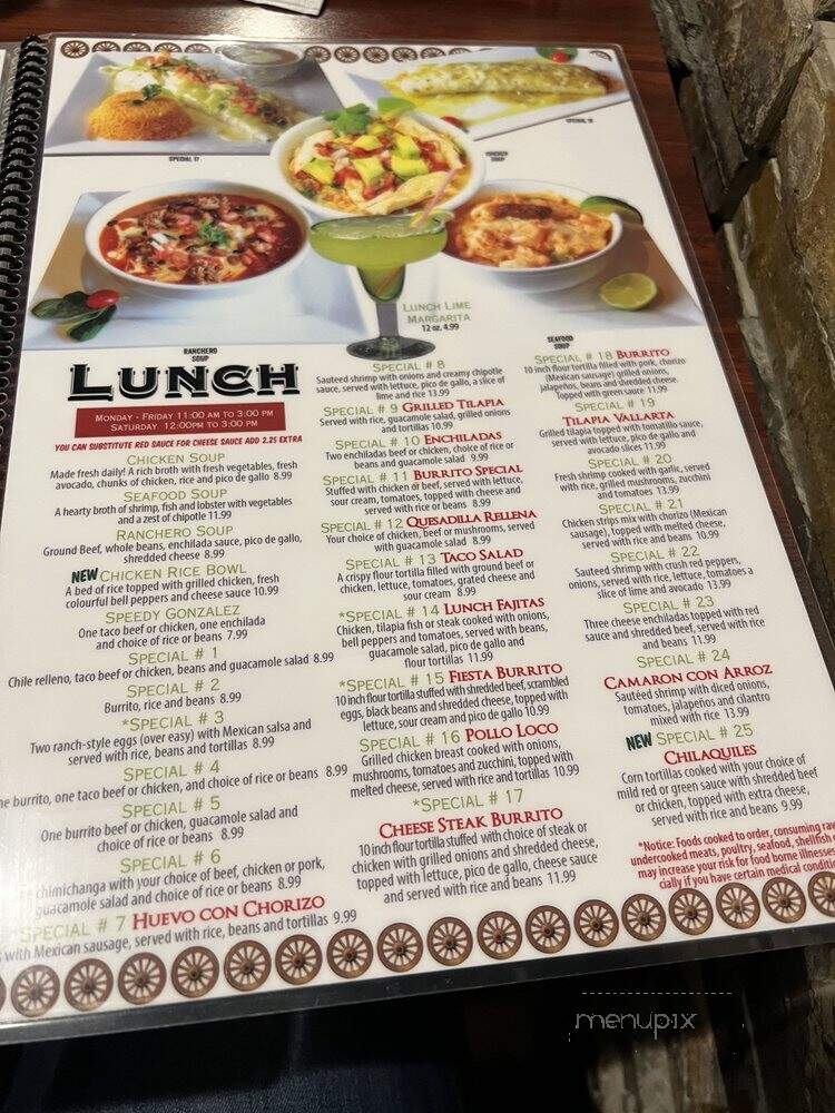 El Rancho Grande - Fairborn, OH menu_pic