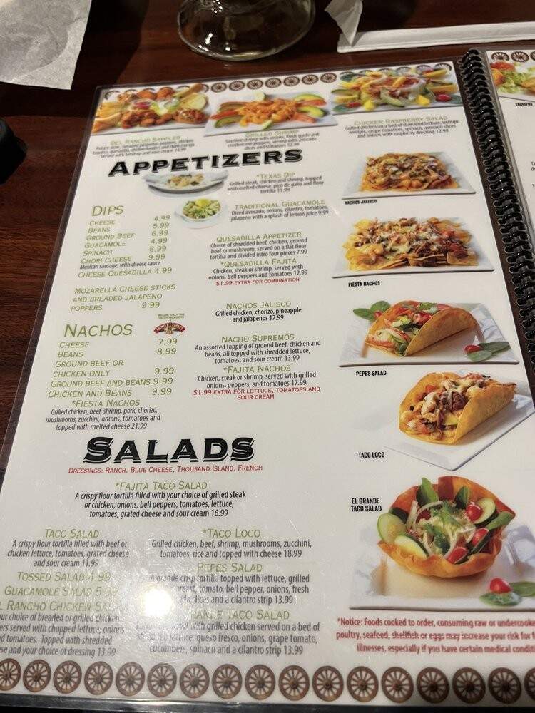 El Rancho Grande - Fairborn, OH menu_pic