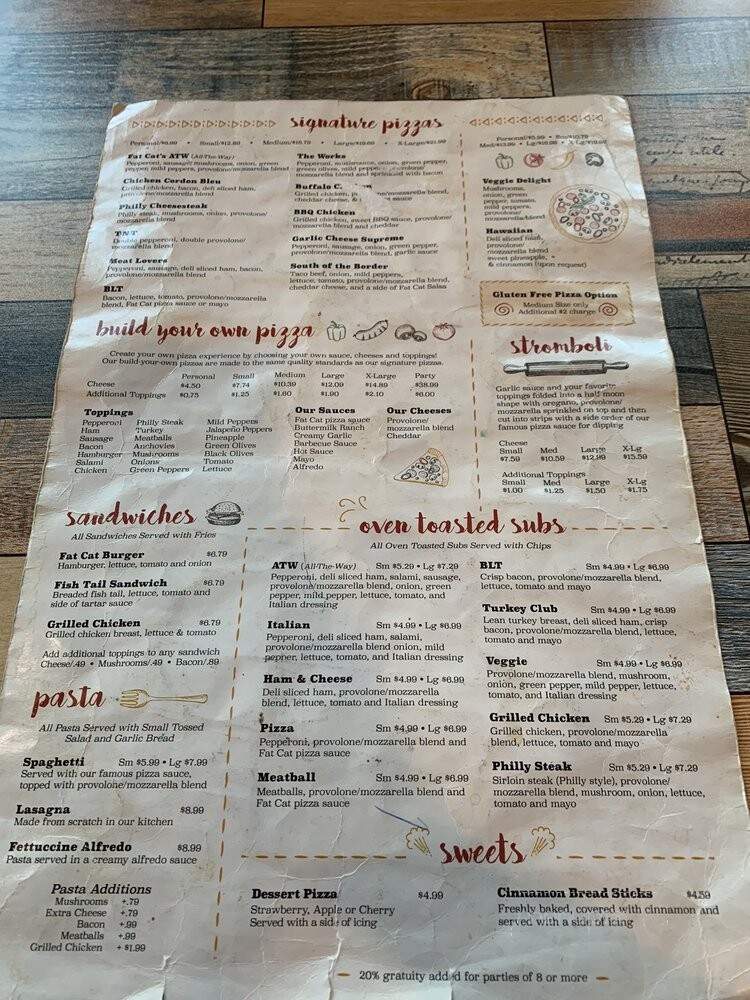 Fatcat Pizza West - Lancaster, OH menu_pic