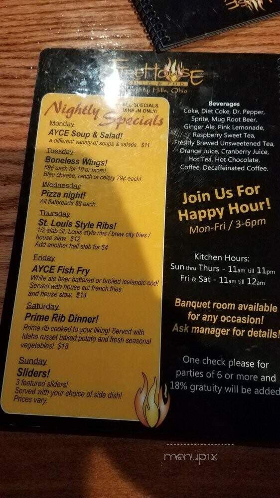 Firehouse Grille & Pub - Louisville, OH menu_pic