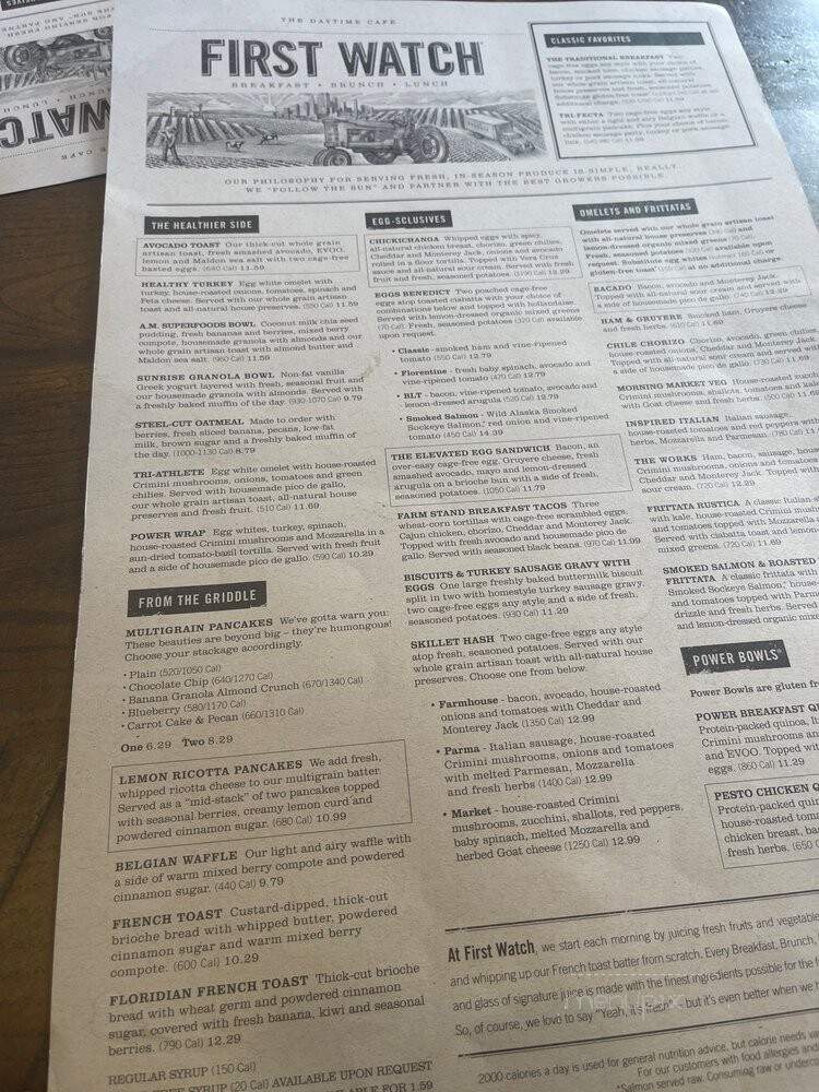 First Watch - Cincinnati, OH menu_pic