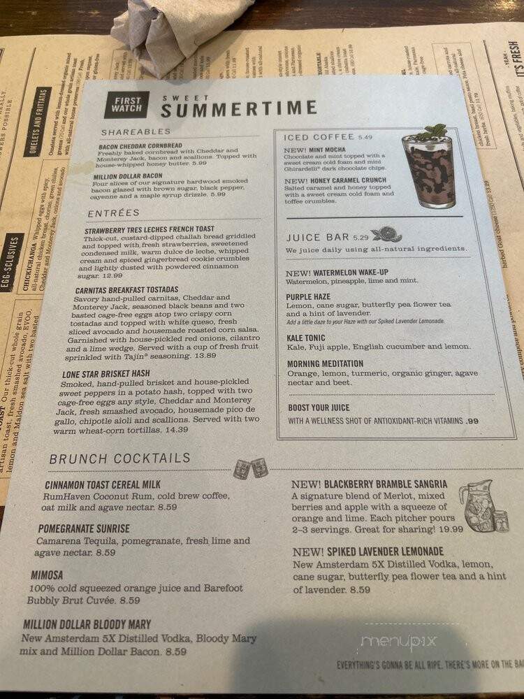 First Watch - Cincinnati, OH menu_pic