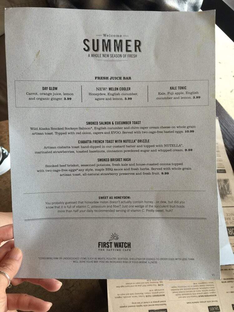 First Watch - Cincinnati, OH menu_pic