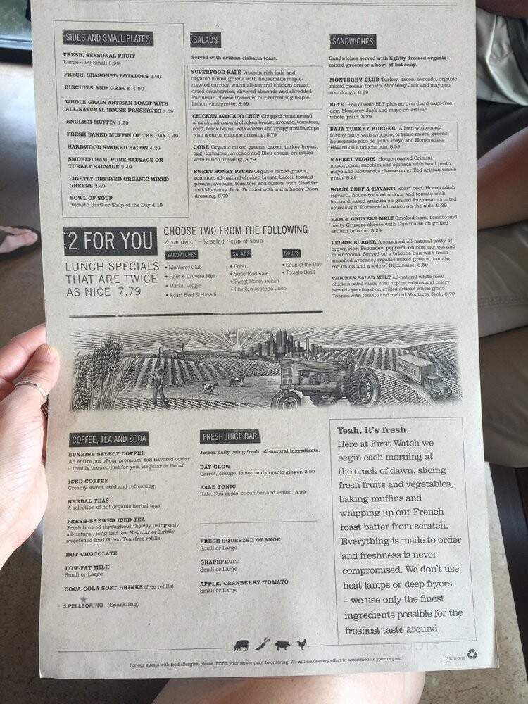 First Watch - Cincinnati, OH menu_pic