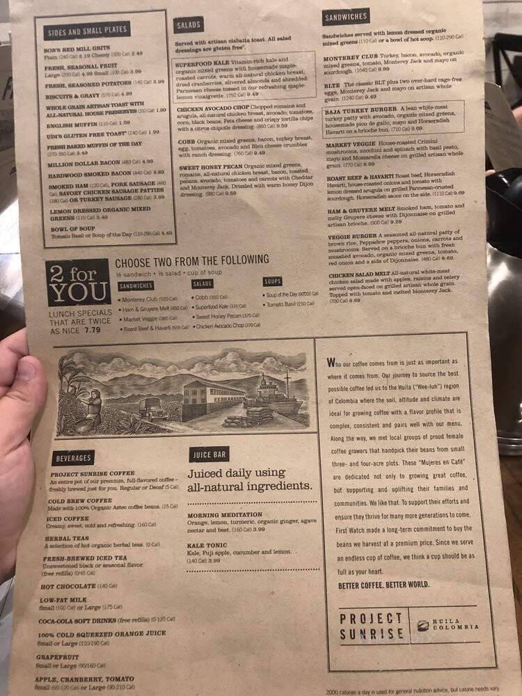 First Watch Restaurants - Columbus, OH menu_pic