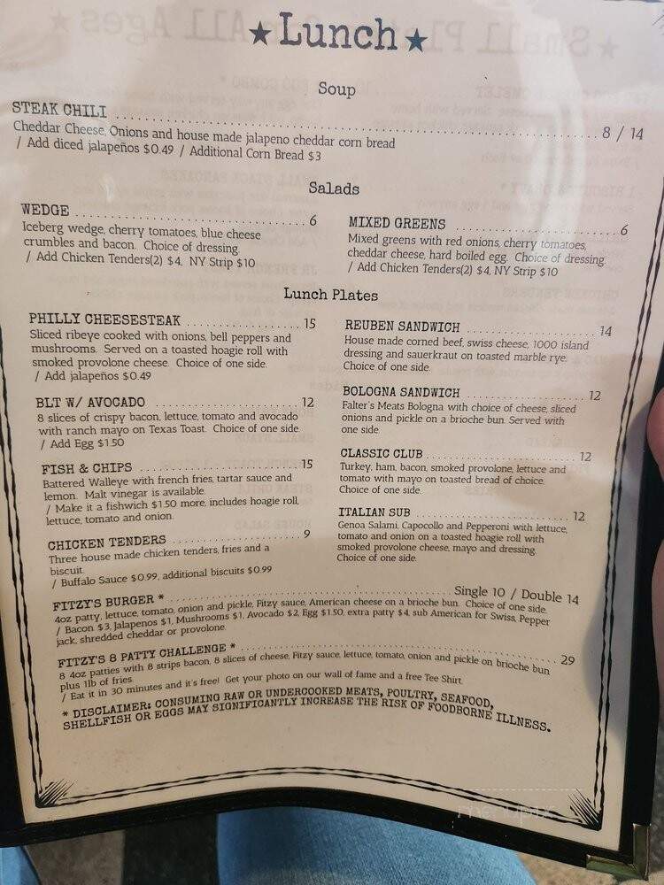 Fitzy's Old Fashion Diner - Columbus, OH menu_pic